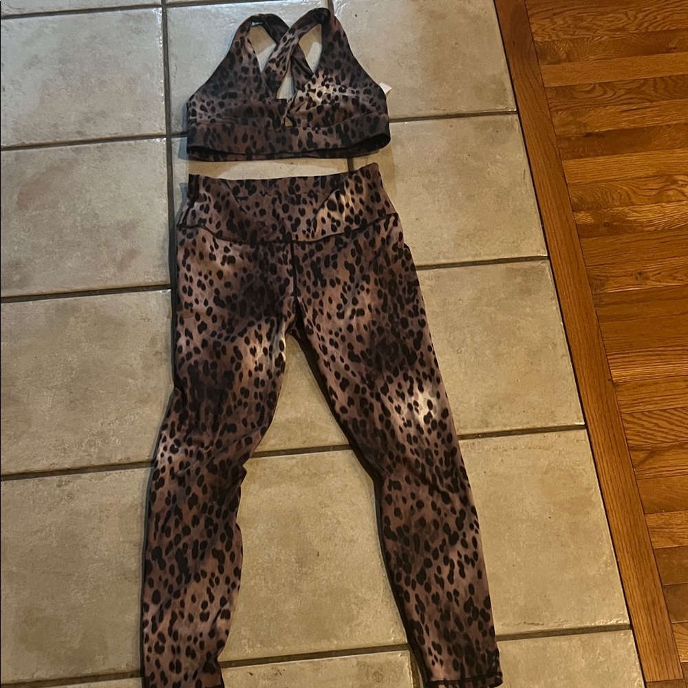 Fabletics Leopard Print Leggings Set